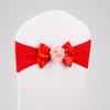 2 Stück Wiederverwendbare Stuhl Fliege Vintage Stuhllehne Blume Satin Stuhlschärpen Band Hochzeit