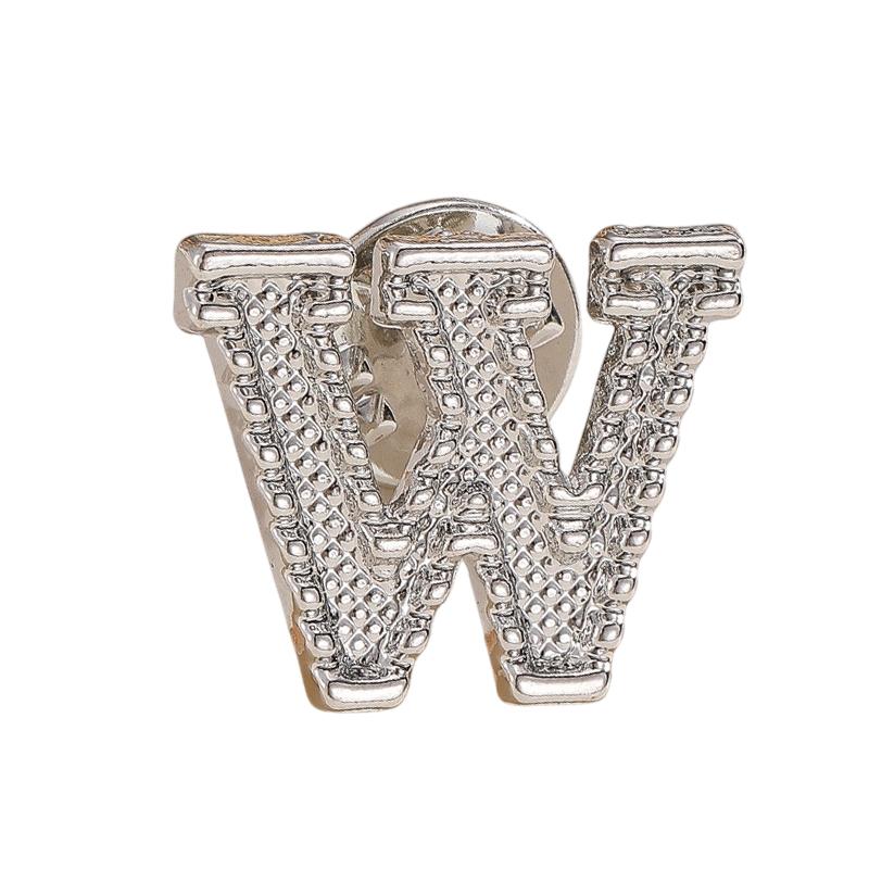 A-Z Letter Initial Lapel Pin Brooches Vintage Coat Suit Shirt Badge Party Office Brooch Pins Gifts For Men And Women Accessories