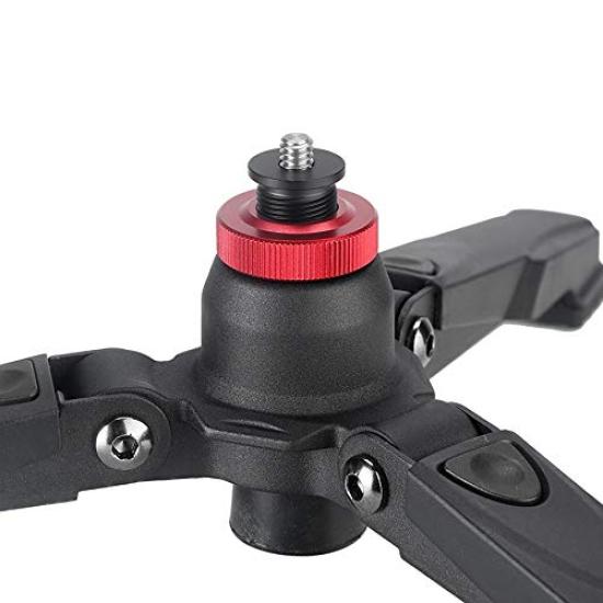 Leofoto Mini Tripod Monopod Stabilizes Leofoto 6kg Load 320mm Diameter Thick Mounting Aluminum VD-02 Stand, Monopods, Capacity, (Open Legs), 3/8"