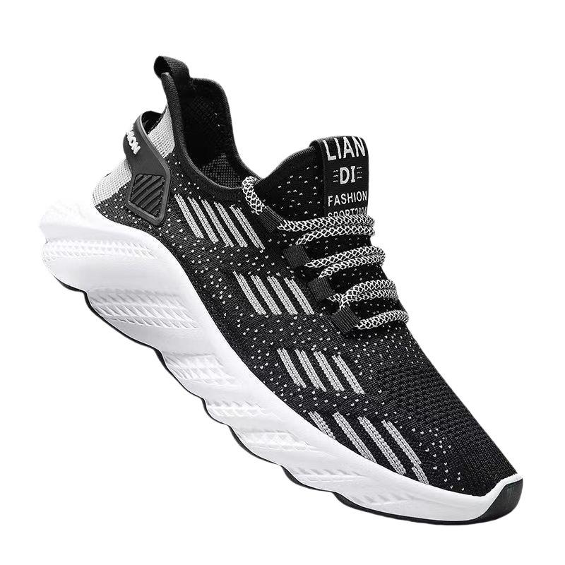 Men's shoes dad men's shoes fly-woven breathable summer mesh shoes casual sports running shoes mesh soft-soled travel shoes men