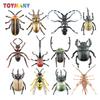 Toymany Simulation Insect & Beetle Animal Model Toy Mini Figures Dolls Action Figurines 12pcs Set Toys Children Gift Cake Decor