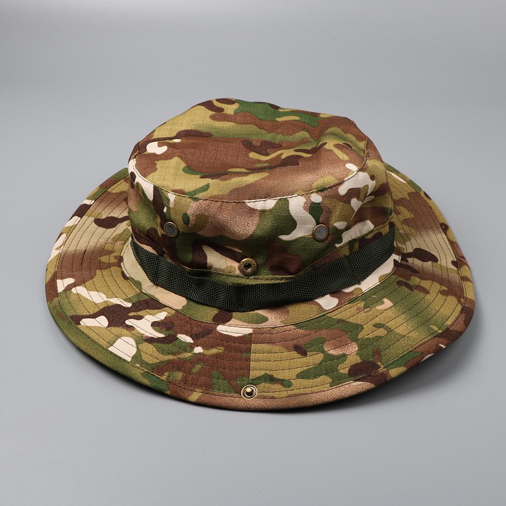 Men Camouflage Hat Tactical US Bucket Hats Panama Summer Cap Hunting Hiking Outdoor Camo Sun Caps