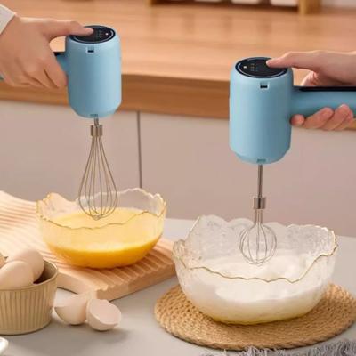 Cordless Electric Egg Beater Handheld Mixer 3-Speed Control USB Rechargeable Blender for Baking Pancake Portable Whisk Beaters