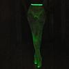 Luminous Net Socks, Sexy Luminous Romper, Fishing Net Socks, Thin White Stockings, Open-File Hollow Fluorescent Luminous Stockings