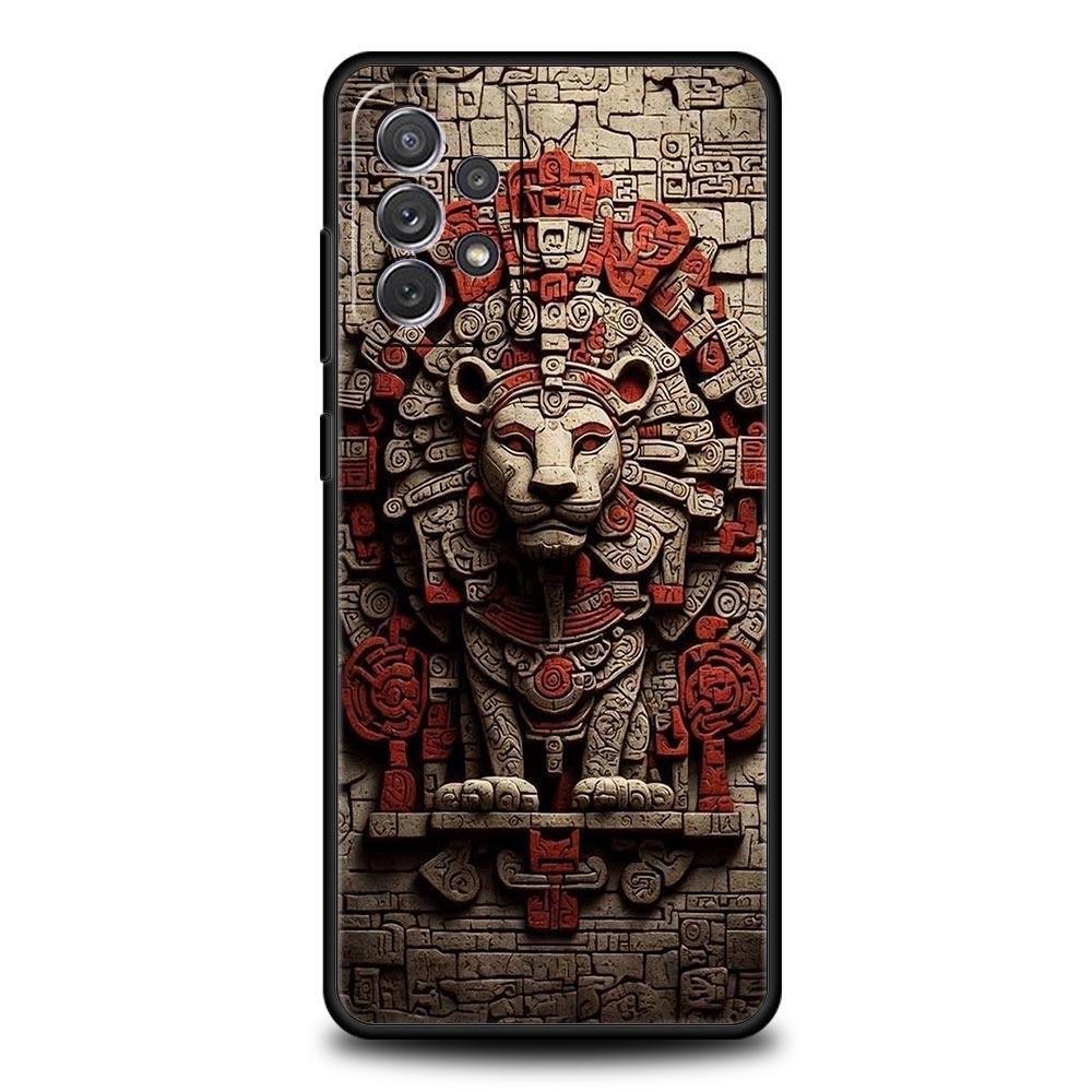 Vintage Totem Painting Phone Case for Samsung Galaxy A55 A35 A17 A07 A15 A13 A25 A51 A71 A72 A73 A32 A52 A52S A41 Soft TPU Shell