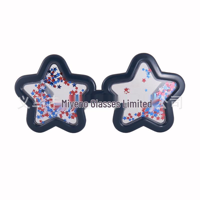 American Flag Peace Sign Glasses - Cross-Border Party & World Cup Decoration for Independence Day