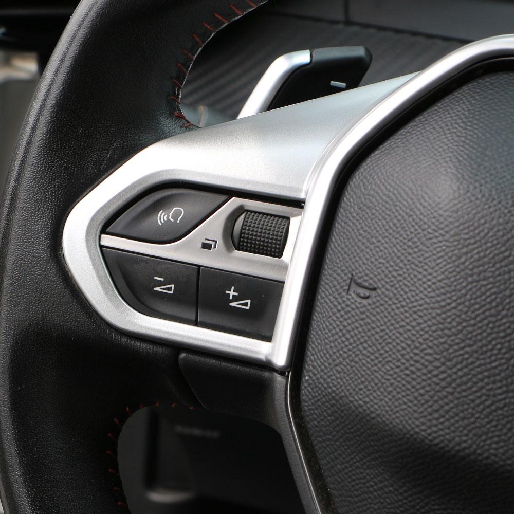 For Peugeot 2008 2019 2020 2021 2022 2023 2024 Steering Wheel Button Panel Cover Decoration Trim Sticker Interior Accessories