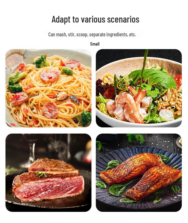Multi-style Silicone Cooking & Pasta Fork - Modern, Simple, Multi-functional Design