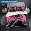 3PCS Ethereal pink Angelic skull Bedding Set,Including 1pc Duvet Cover And 2pcs Pillowcases Perfect for Bedroom, Dormitory, Fan Christmas gift