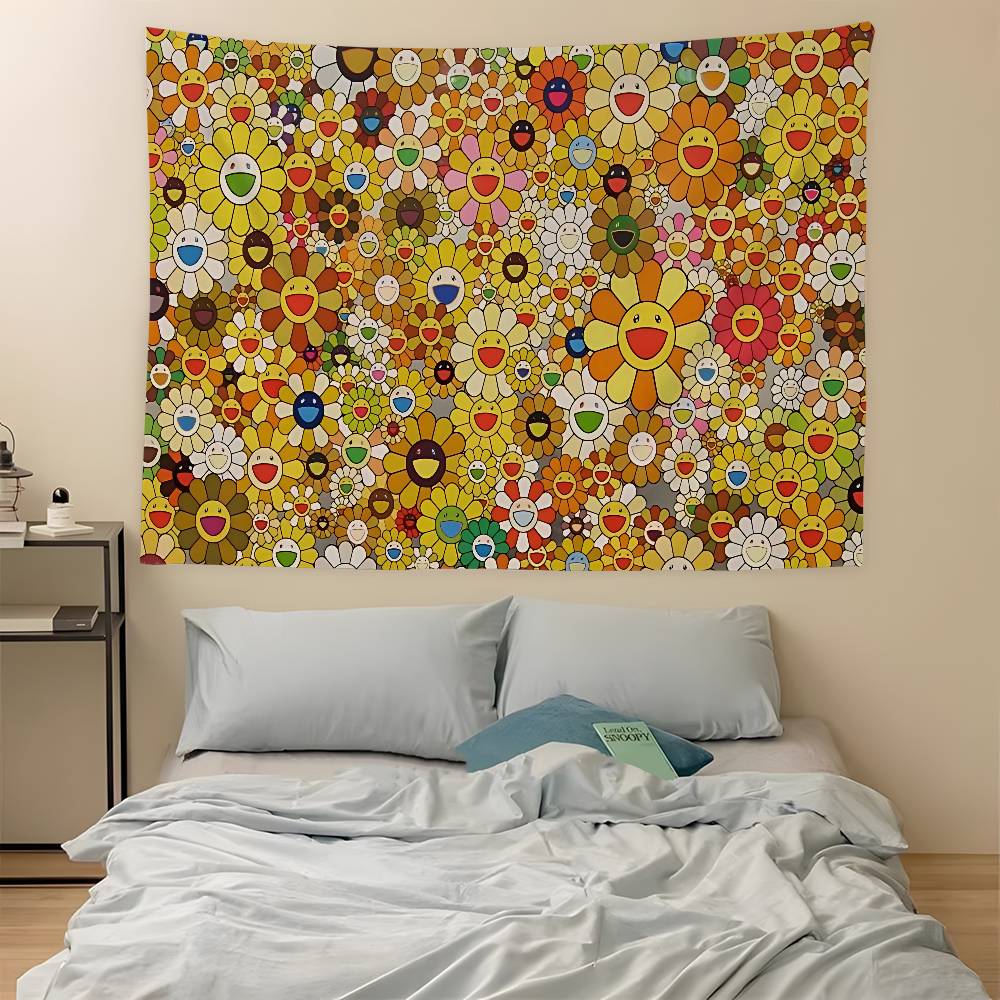 Art TTakashi MMurakamis DIY Wall Tapestry For Living Room Home Dorm Decor Wall Art Decor