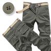 Men's Loose Fit Cotton Tactical Pants with Multi-Pockets