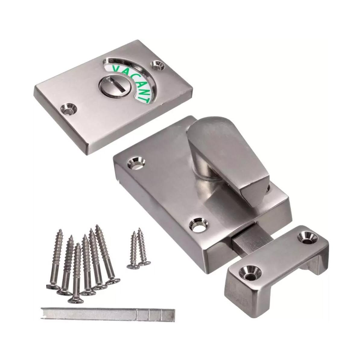 

Bolt WC Vacant Engaged Door Lock Toilet Privacy Shower Cubicles Bathroom Bolt One Size