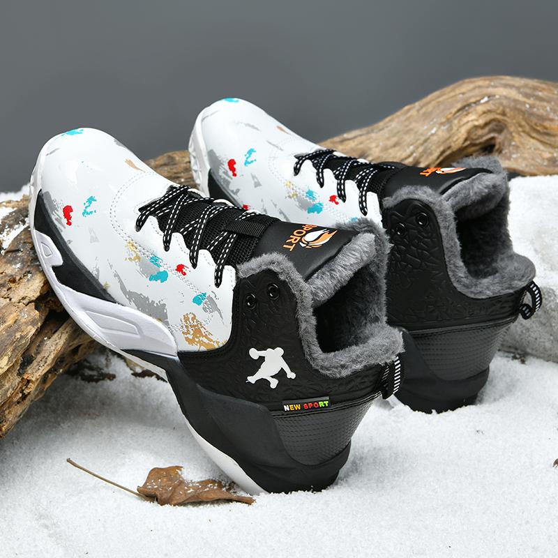 Scarpe da Ginnastica Calde Invernali da Uomo Scarpe da Basket da Donna Scarpe Sportive Comode Scarpe da Corsa Pelose Scarpe da Coppia Tenis Scarpe da Passeggio