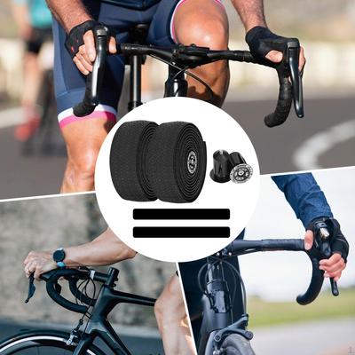2Pcs Bike Handlebar Tapes Bar Tape Comfortable Ride Shock Absorption Soft Cycling Handle Wraps