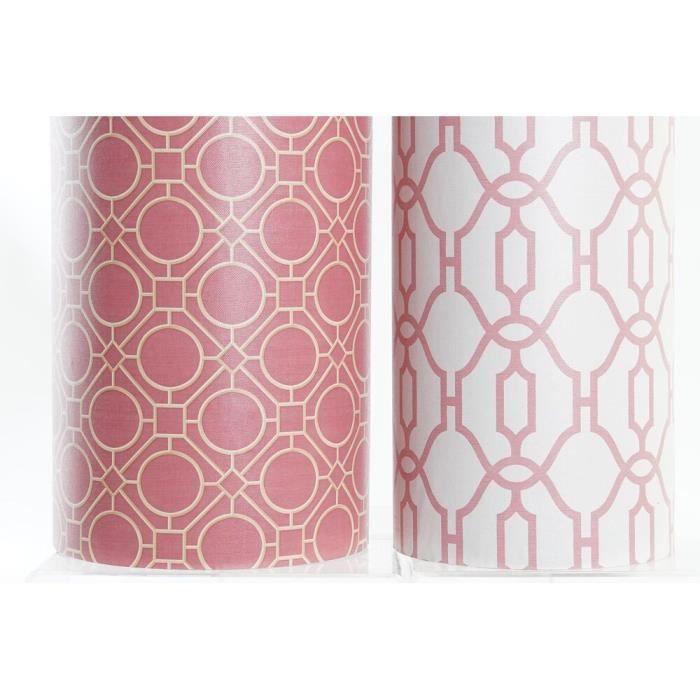 Porte-parapluie - Toile Et Bois - Orange Et Blanc - 23 X 23 X 54,5 Cm - Design Contemporain