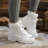 Women's soft elastic winter warm cold padded snow boots non-slip wear-resistant outdoor casual sneakers high-top cotton boots