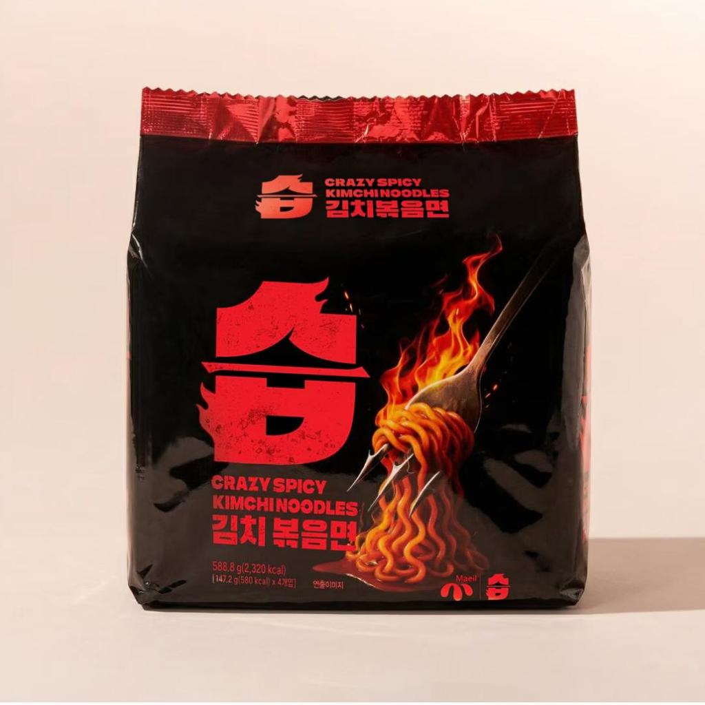 [CJ] Crazy Spicy Kimchi Noodles 4 Packs