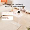 VEVOR Acrylic Coffee Table, C-Shaped Clear Acrylic End Table, 16.3 Inch High Transparent Acrylic Side Table, for Coffee, Drink, Food
