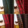 1 Pieza Cortinas Cuadros Americanas Retro Decoración de Navidad Dormitorio Salas de Estar Ambiente Festivo de Año Nuevo Cenefas para Ventana