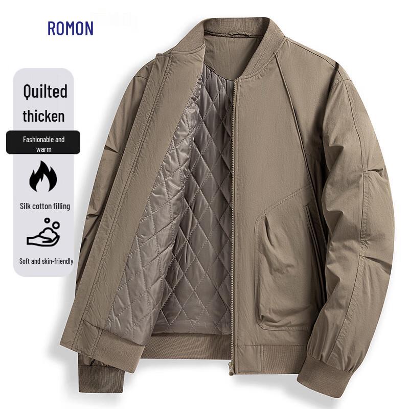 

Luomeng Men s Padded Baseball Collar Winter Jacket 3XL