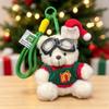 Stuffed Animal Goggles Plush Pendant Soft Fleece Christmas Doll Keychain  Winter Party