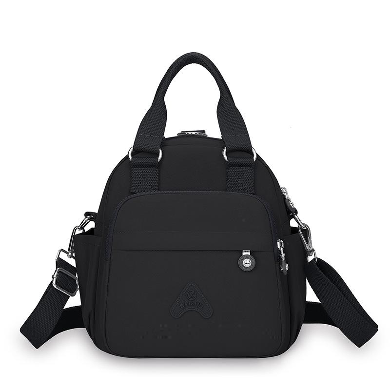 

Жіночий рюкзак Багатофункціональна сумка через плече Кросбоді Водовідштовхувальна нейлонова сумка чорний