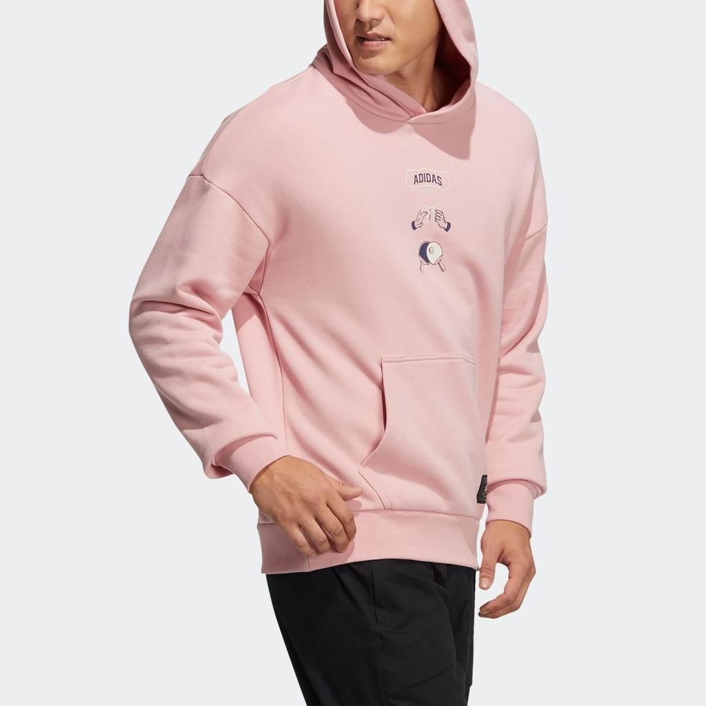 Adidas Sports Hoodie Men Tops Pink HE7467