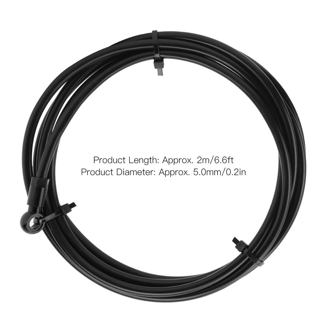DIY 2M Bicycle Cuttable Hydraulic Disc Brake Tube Hose Cable Kit for SLX/XT/XTR Mountain BikeBlack