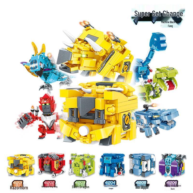 Enlighten Transforming Beast Cube Building Blocks for Kids - Models 41201 To 41206