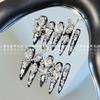 10Pcs Luxury Handmade Long Stiletto Press On Nails 3D Sparkling Diamond Bow Pearl Flower Full Cover Fake Nails