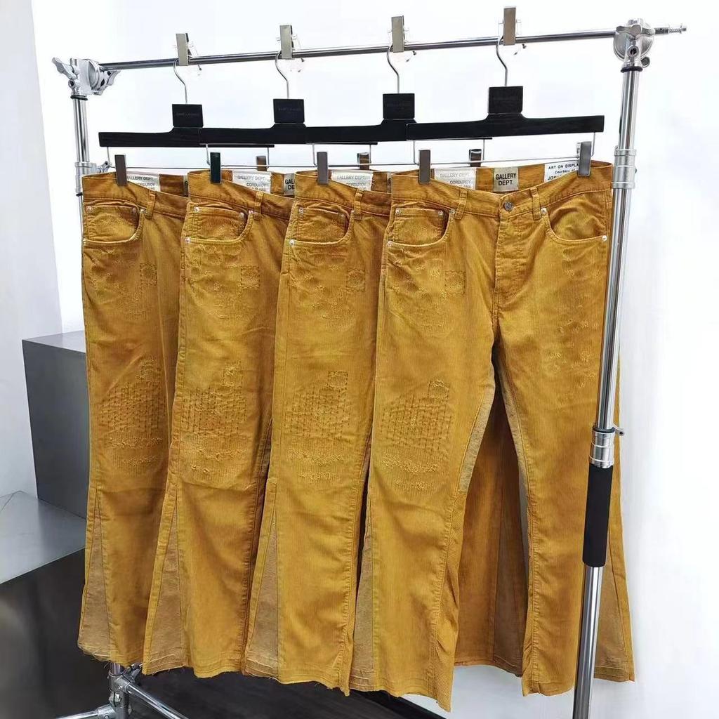 Trendy Wijde Jeans, Gewassen, Slijtageplekken, Patchwork, Unisex Stijl