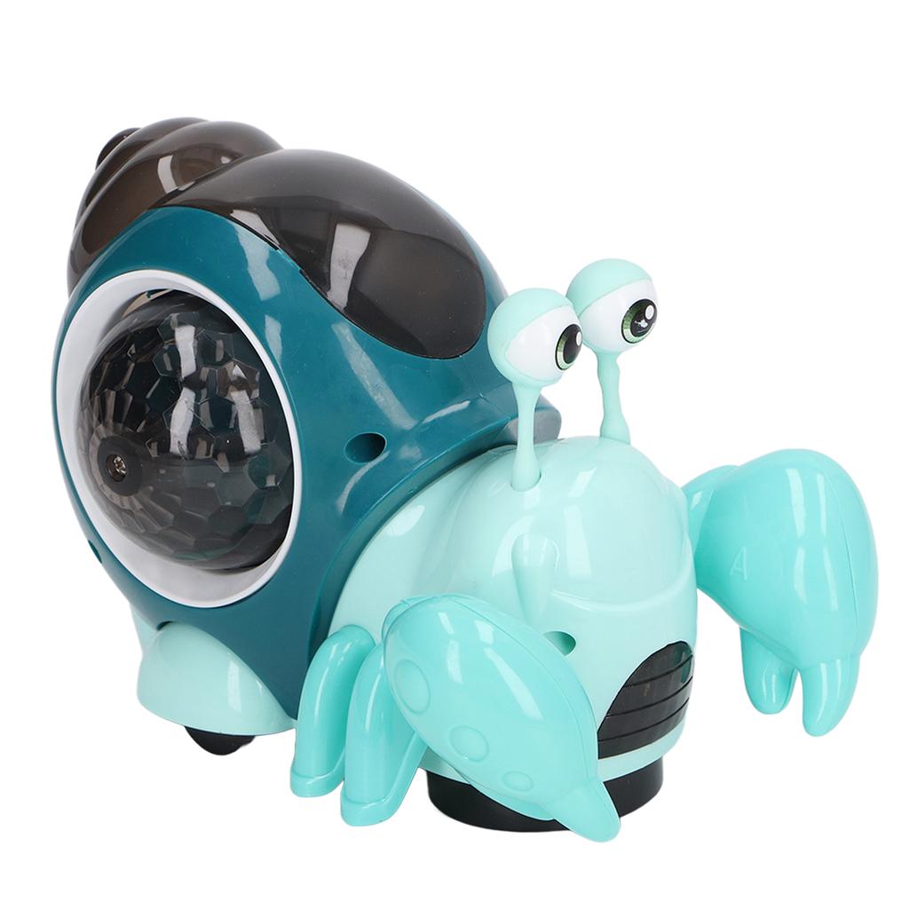 Crawling Snail Baby Toy with Music 3D Lights Interactive Early Educational for Kids Infants Blue