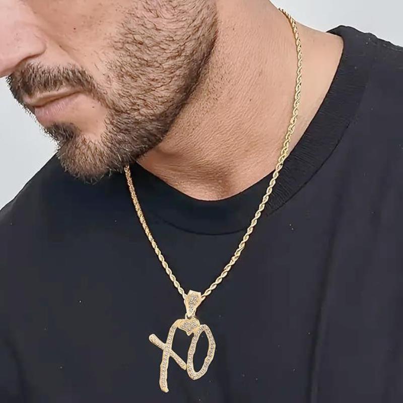 1 Stück Herren-Streetwear-Schmuckaccessoires, exquisite Halskette mit Anhänger aus weißem Zirkonia