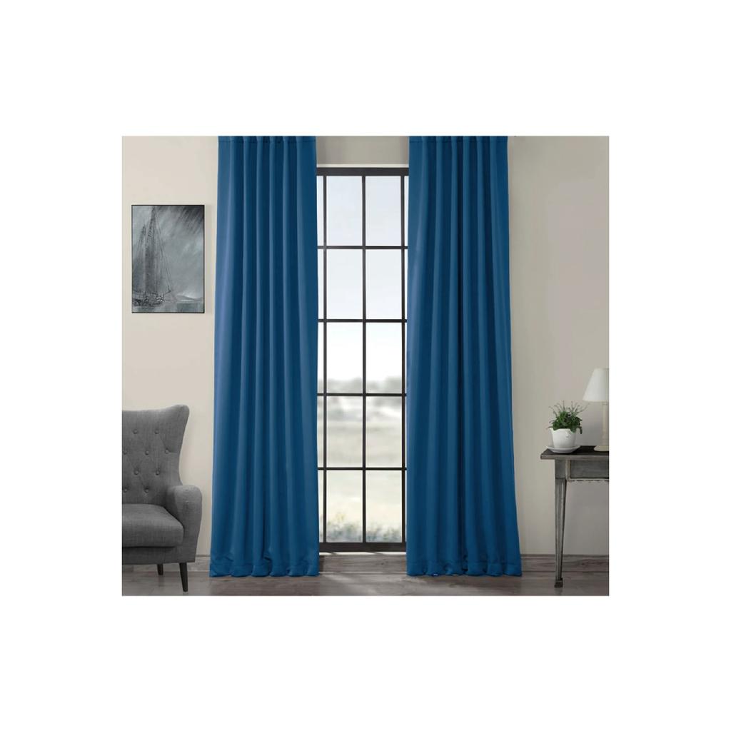 170 X 240 Discharical Blackout Pleated Fund Curtain Indigo