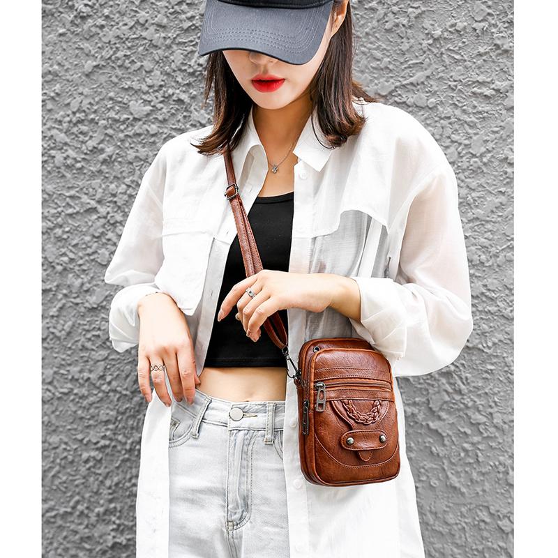 PU Leder Tasche Mode Kleine Umhängetaschen Frauen Mini Leder Schulter Messenger Tasche Clutch Damen Telefon Tasche Geldbörse Handtasche