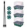 Higher Cover Nursery Tray Box with Growing Light 6/12 Cell LED Full Spectrum Seedling Succulent Flower Planting Germination Pot