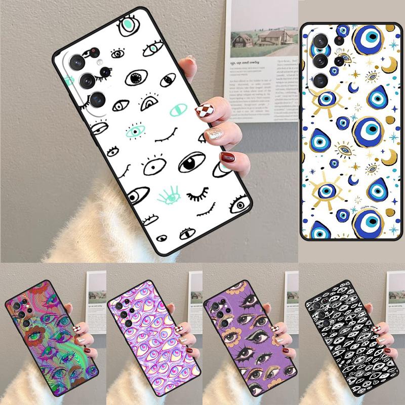 Eyes Pattern Phone Case for Samsung Galaxy Note 10 Pro S26 Ultra S23 S24 FE S25 S21 S22 PLUS Shockproof Cove