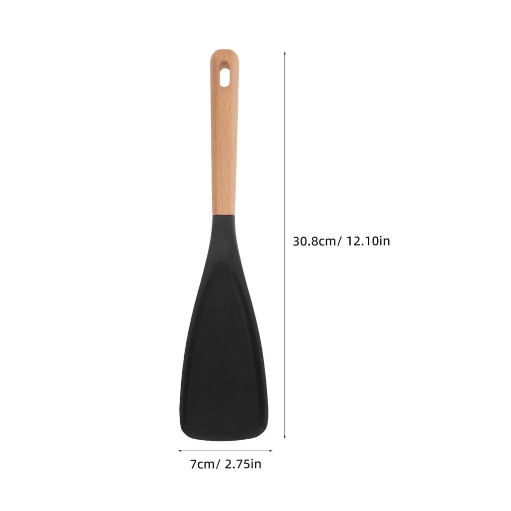 2pcs Silicone Spoonula Heat Resistant Silicone Cooking Spoon Non-Stick Spatula Spoon Kitchen Utensil for Mixing Serving White