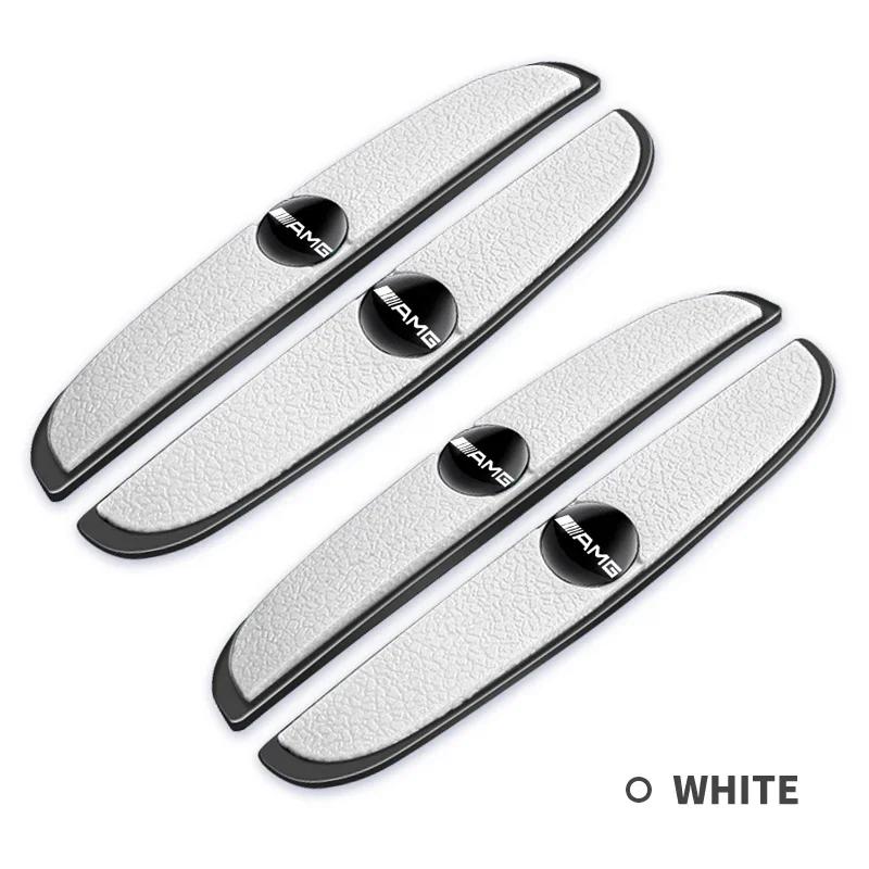 Car Sticker 4Pcs Car Door Bumper Rubber Anti-collision Stickers For Mercedes Benz AMG W206 W204 W205 W212 W213 W221 W222 W223 W2