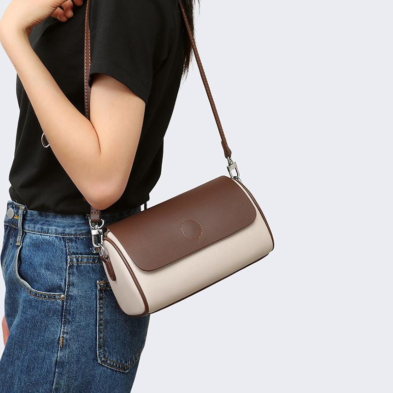 New Versatile High-end Crossbody Bag Niche Design Genuine Leather One-shoulder Pillow Bag Mini Bag