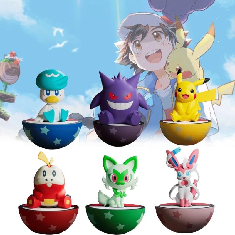 Sylveon Pikachu Gengar Sprigatito Quaxly Pvc Tumbler Toy Christmas Gifts