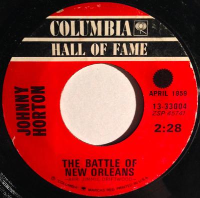 7inch Record JOHNNY HORTON - The Battle Of New Orleans / North T 1333004 Columbia US Pop Used