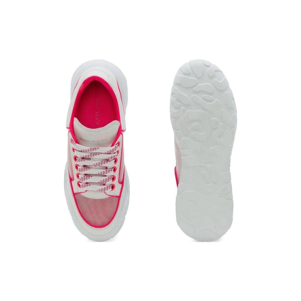 Alexander Mcqueen Low Top Casual Shoes Women's White Pink 697115WIA9Z9757