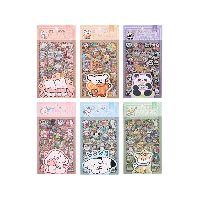 1 Set Cute Korean Cartoon Cute Hand Account Graffiti Stickers for Bicycle Hand Account Pencil Case Decals