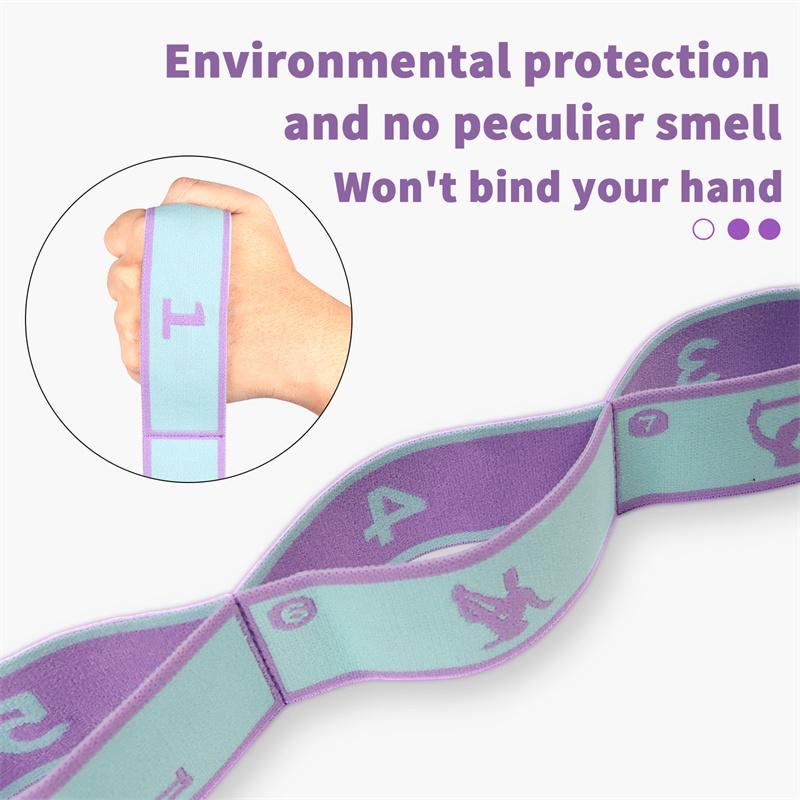 Elastic Yoga Resistance Band Stretching Belt for Pilates Dance Fitness Sport Exercise Multi Functional Pull Strap Belt for Beginners
