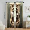 2 pcs, versatile polyester transparent curtains for home decoration Funny Raccoon for use in bedrooms and living rooms