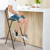 75cm Height Portable Foldable Bar Chair,Tall Folding Chair for Kitchen Office Cafe,Lightweight Compact Stool W/ 275lbs Capacity