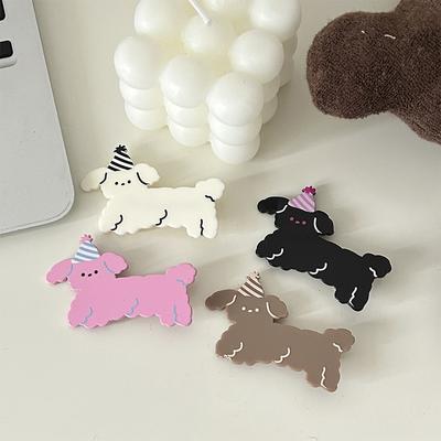 Cartoon Cute Dog Acrylic Hair Clip For Women Girls Animal Hairpins Personality Sweet Barrettes Bangs Clip Hair Accessories