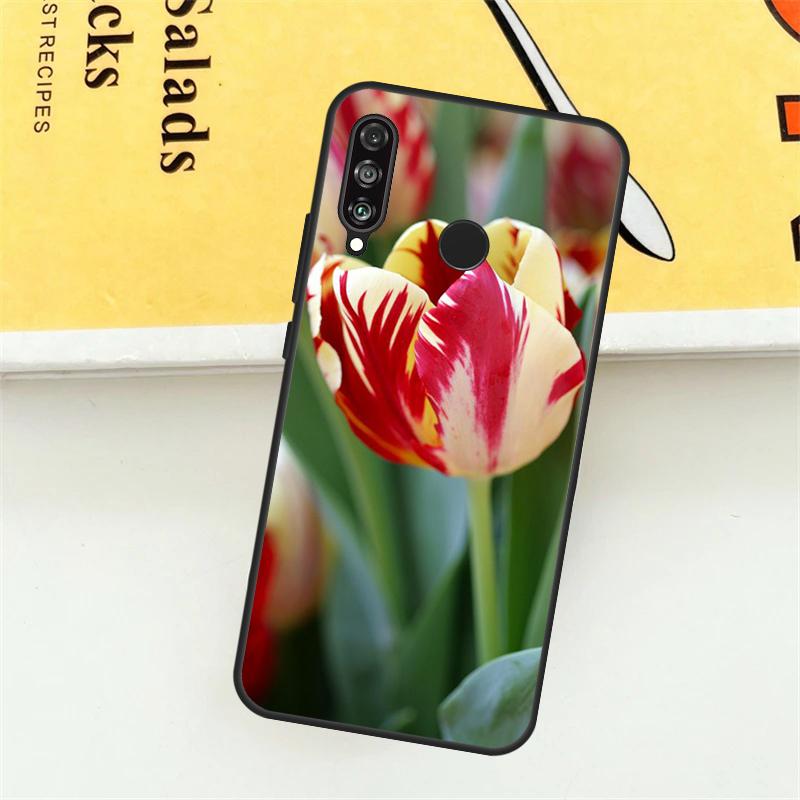 Spring Tulips Flower For Huawei Nova Y61 Y73 Y70 Y72 Y60 Y90 Y91 7i 8i 11i 12i 12s 9 10 SE P20 P30 P40 Lite Case