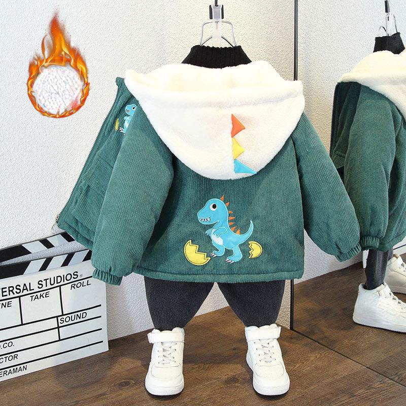 Children's Fleece Thickened Hoodie Autumn and Winter Casual Warm Coat for Boys and Girls